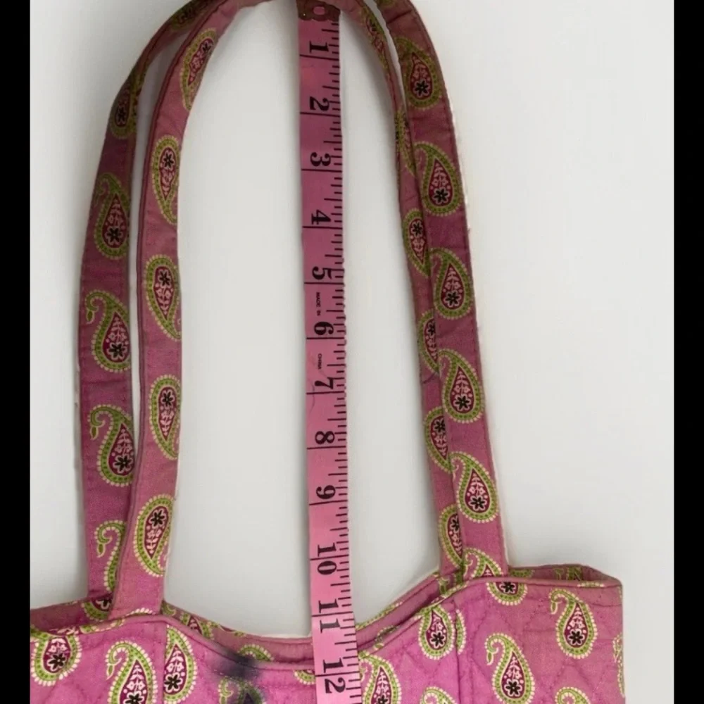 Vera Bradley Quilted Paisley Bermuda Pink Tote Bag Retired Handbag Purse - Picture 11 of 16